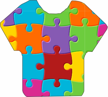 Austism Puzzle Pieces Pattern 12"